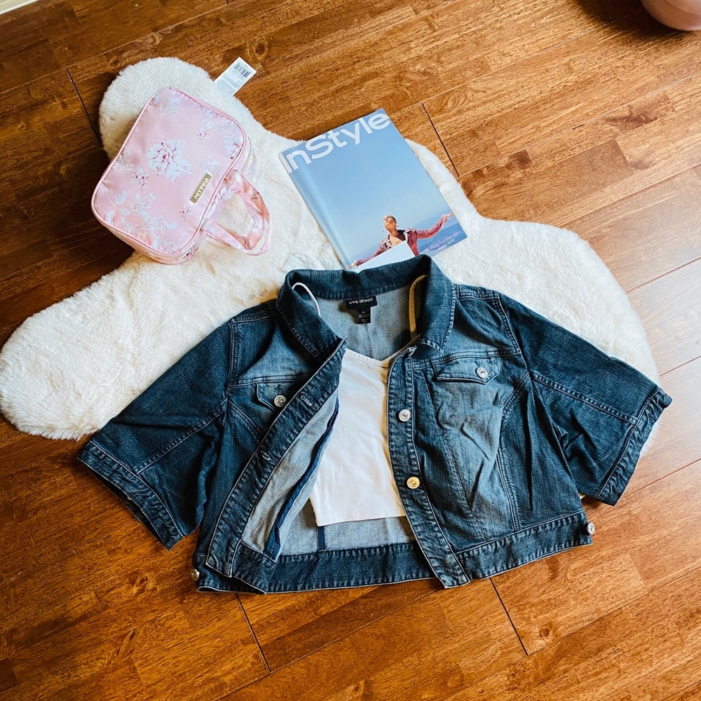 Lane Bryant Women’s Denim jacket. Free tank top.